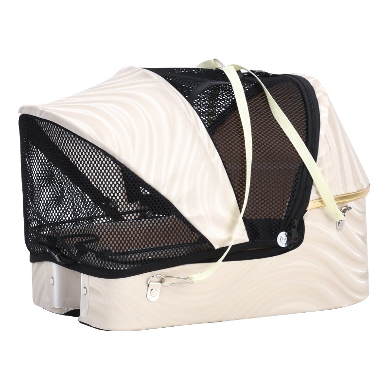 Mountain Biking With Dog - Foldable Bike Dog Basket Carrier for