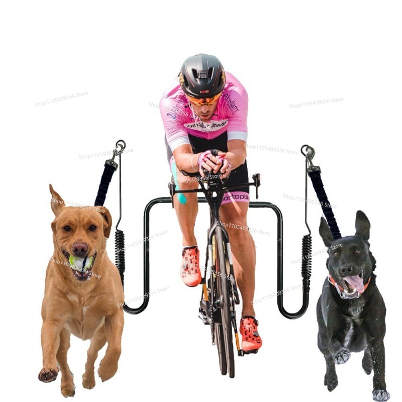 Mountain Biking With Dog - For Bicycle Dog Leash Mountain Bike