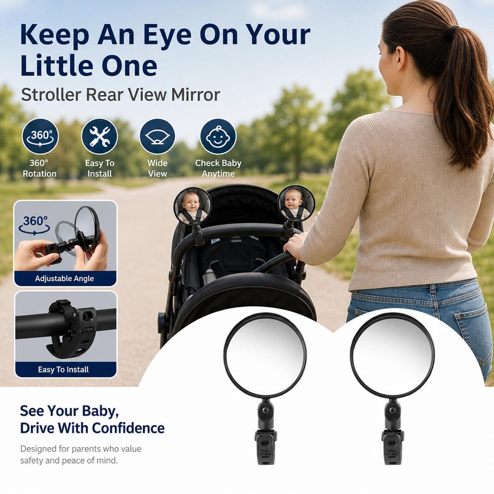 2Pcs Bike Mirror Adjustable Ha - Mountain Biking For Kids recension och pris