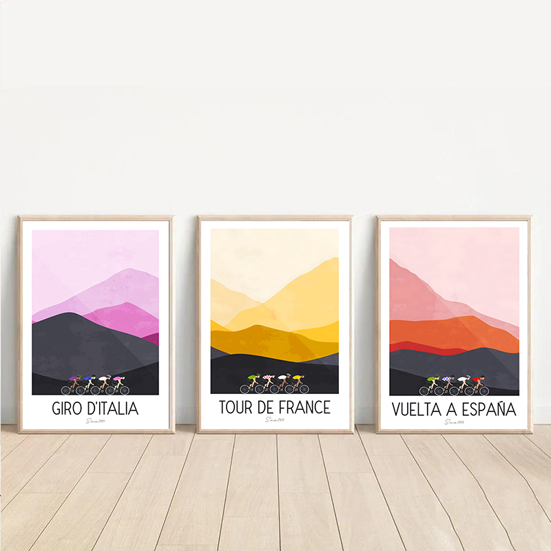 Watercolor Cycling Race Cyclis - Picture Of Mountain Biking recension och pris