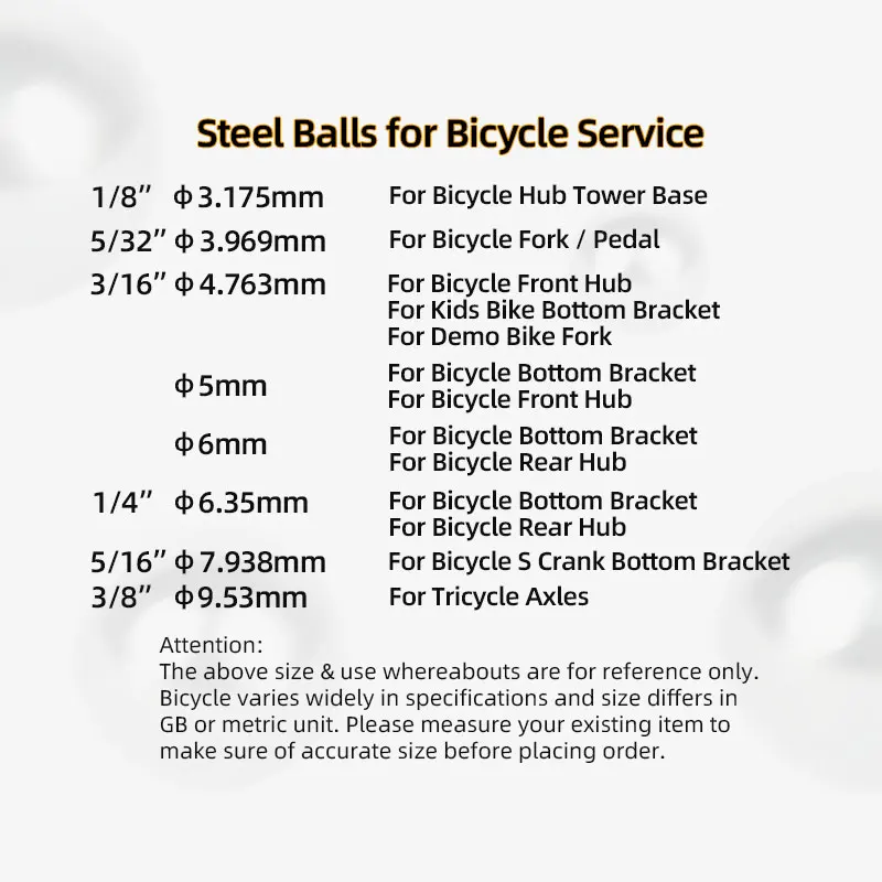 144/20pcs Bicycle Steel Balls  - Mountain Biking For Kids recension och pris