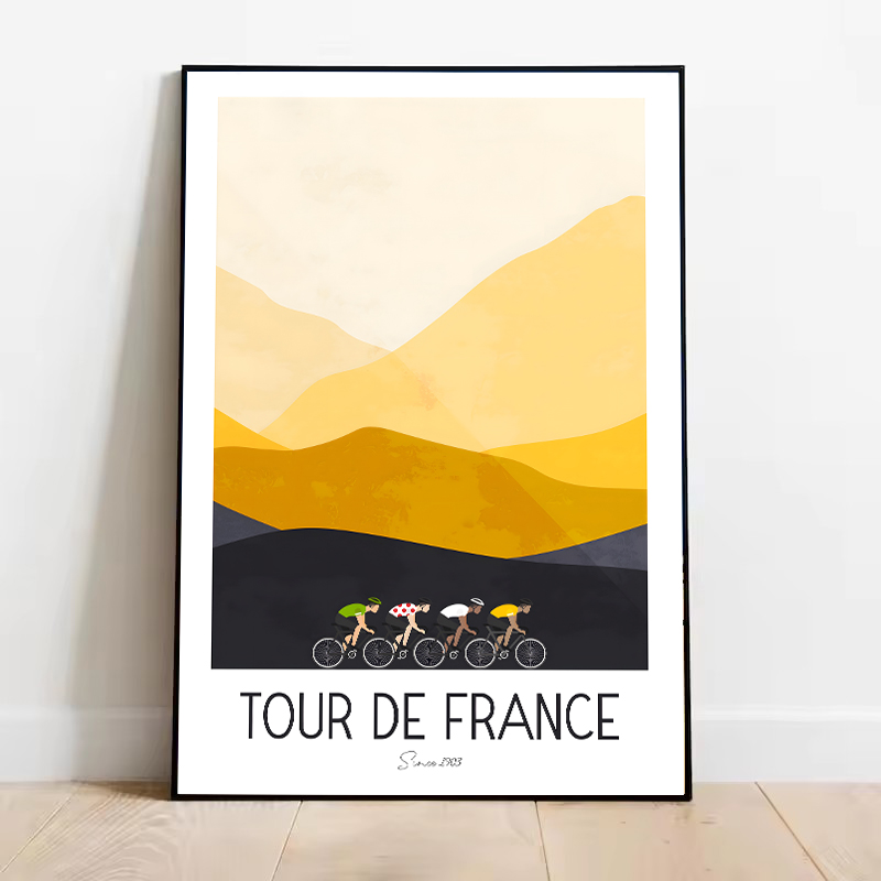 Watercolor Cycling Race Cyclis - Picture Of Mountain Biking recension och pris