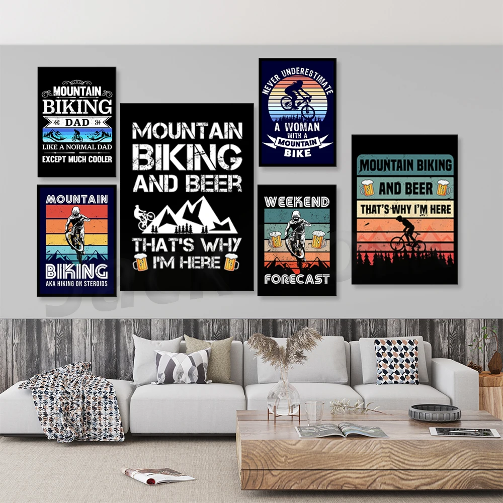 Go Mountain Bike Print Canvas  - Picture Of Mountain Biking recension och pris