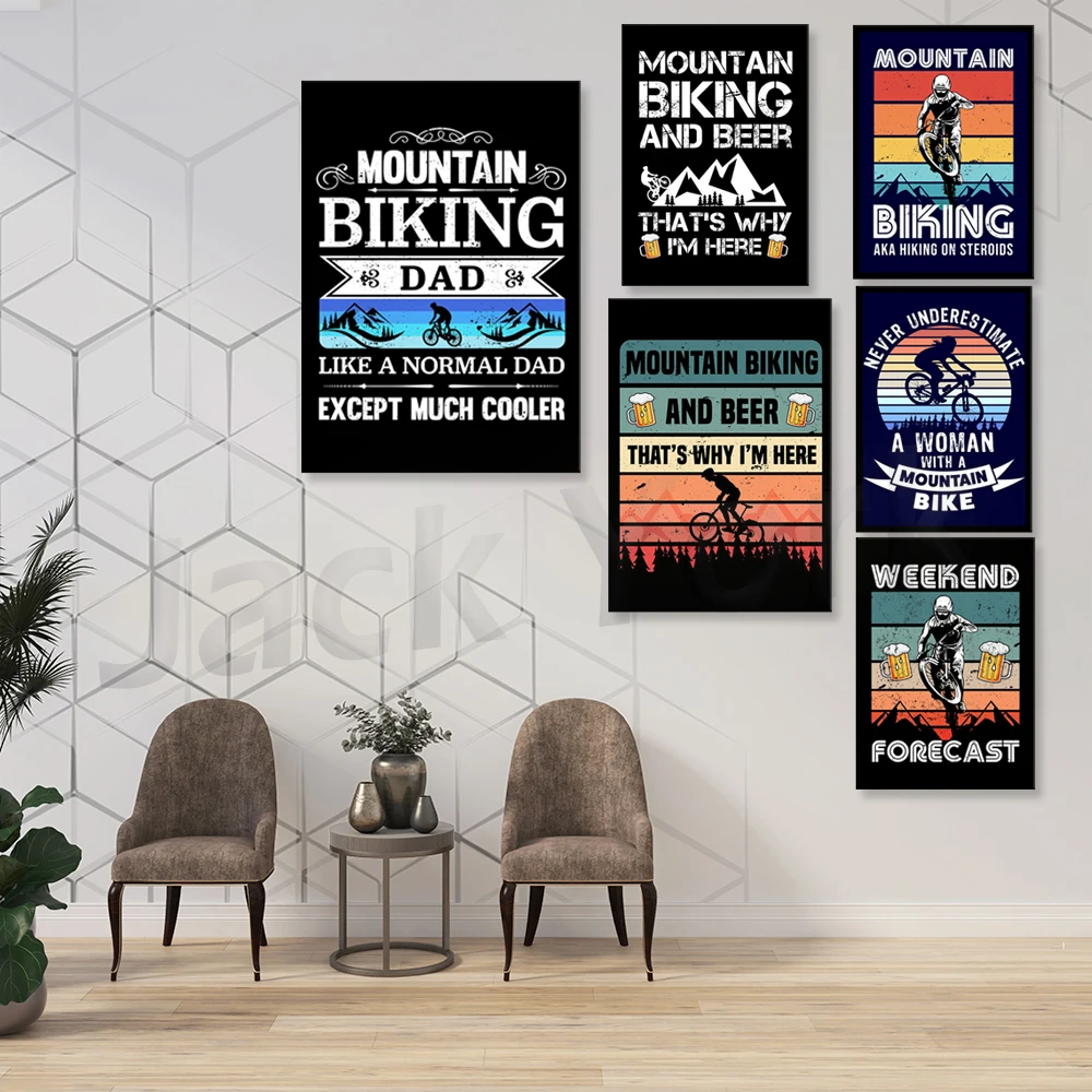 Go Mountain Bike Print Canvas  - Picture Of Mountain Biking recension och pris
