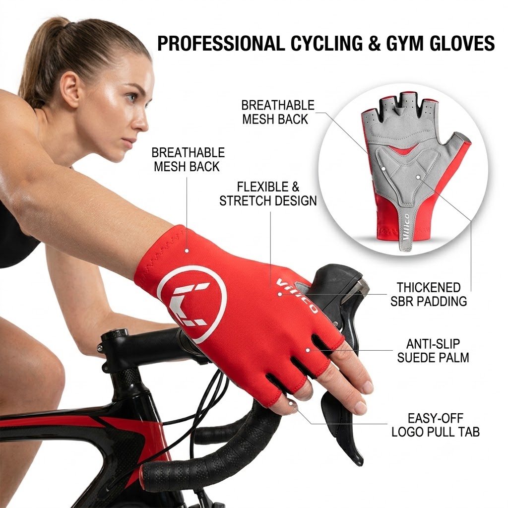 Cycling gloves Men Women Half  - Mountain Biking For Fitness recension och pris