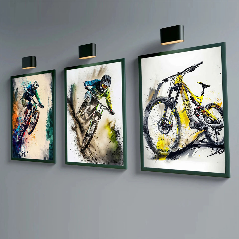 Mountain Bike Sports Wall Art  - Picture Of Mountain Biking recension och pris