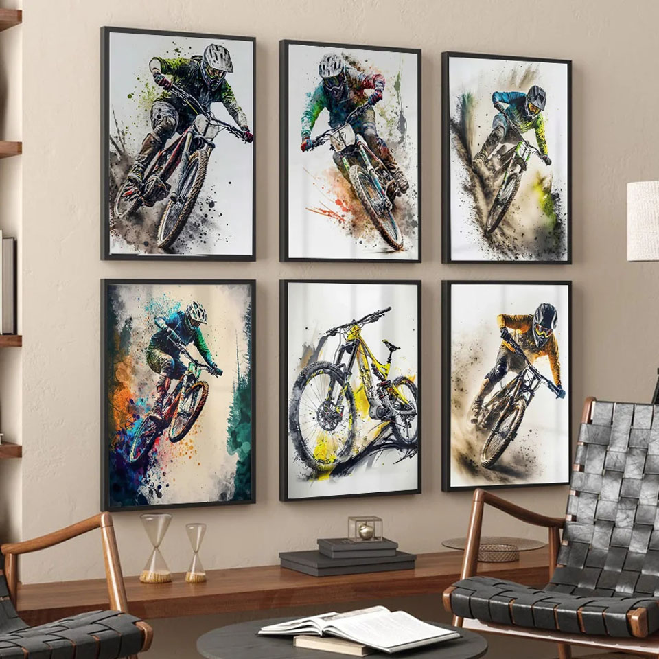 Mountain Bike Sports Wall Art  - Picture Of Mountain Biking recension och pris