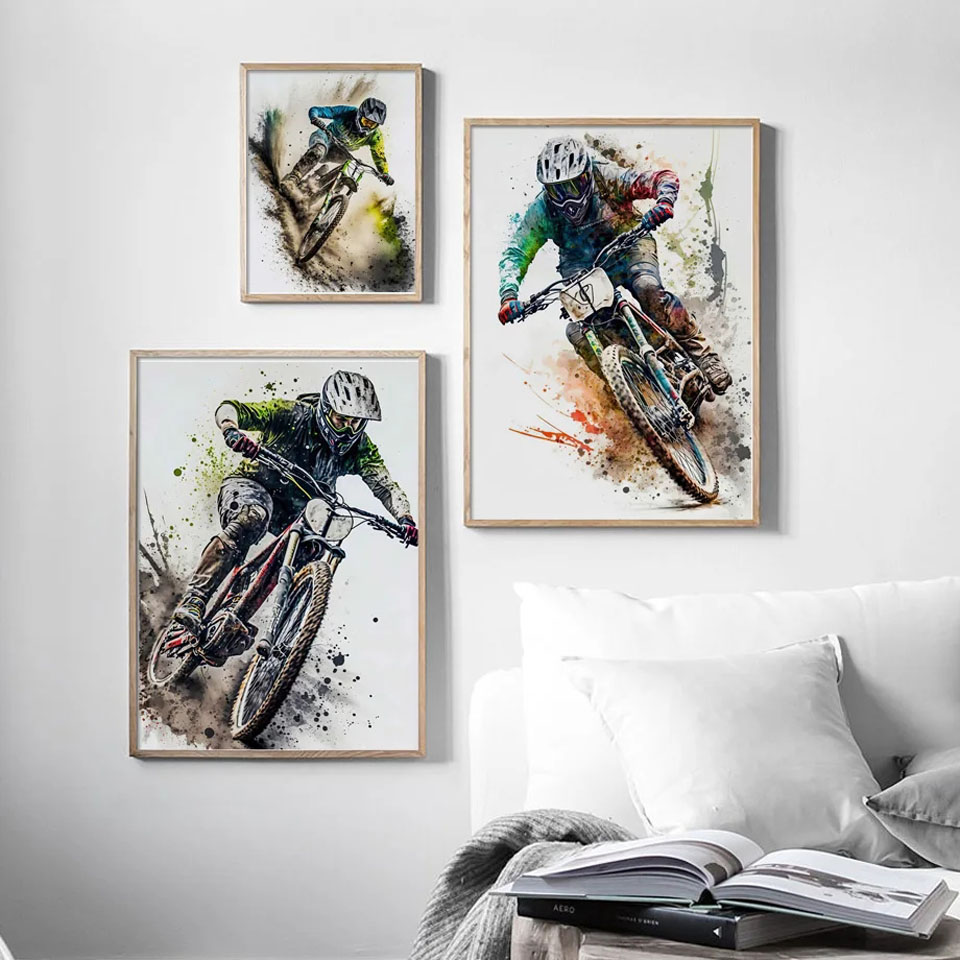 Mountain Bike Sports Wall Art  - Picture Of Mountain Biking recension och pris