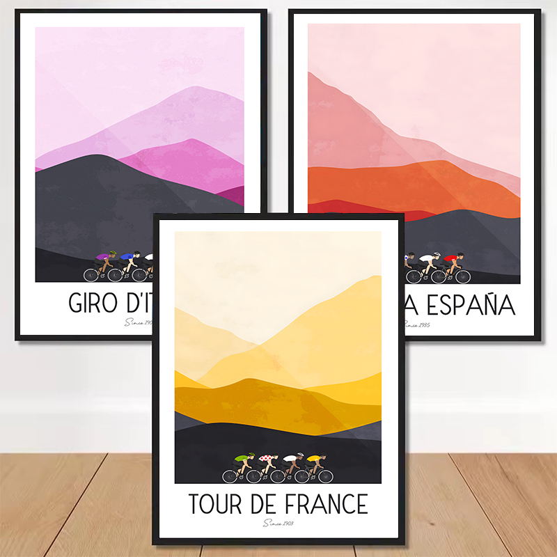 Watercolor Cycling Race Cyclis - Picture Of Mountain Biking recension och pris